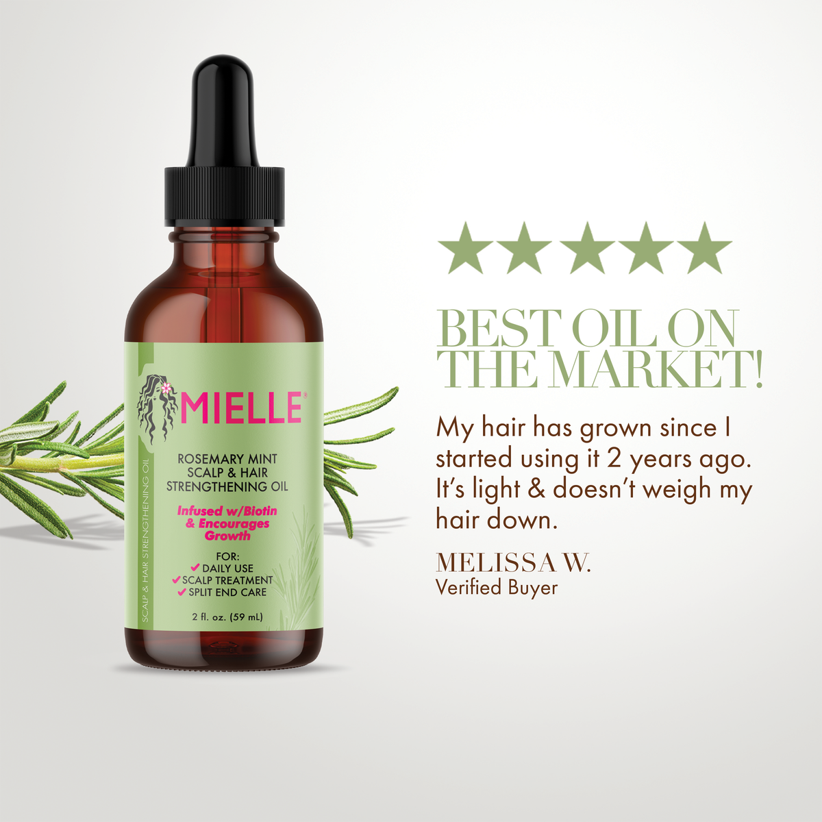 Mielle Rosemary Mint Scalp & Hair Strengthening Oil